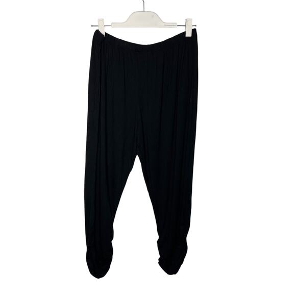 Chalet et Ceci Women's Pants Size XL Black Poly Bamboo Minimalist Made in USA - Picture 1 of 9